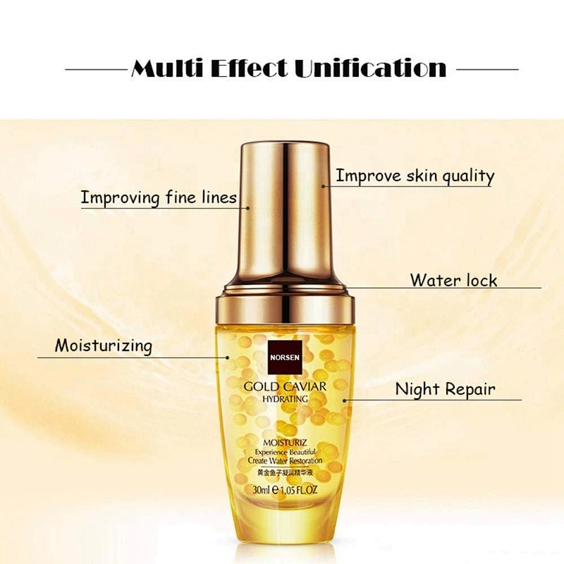 Private label moisturizing nourishing gold caviar hydrating face serum