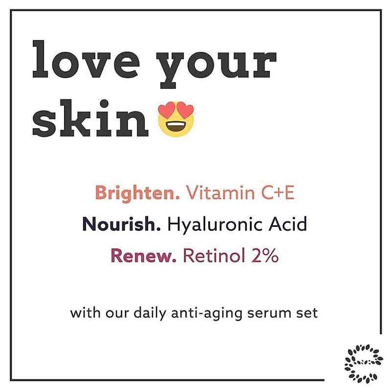Face serum set include hyaluronic serum brightening anti-aging serum