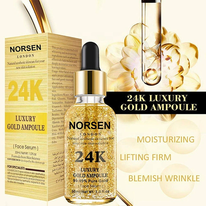 Factory  Wholesale Top Quality Anti Aging Whitening 24K Gold Face Serum