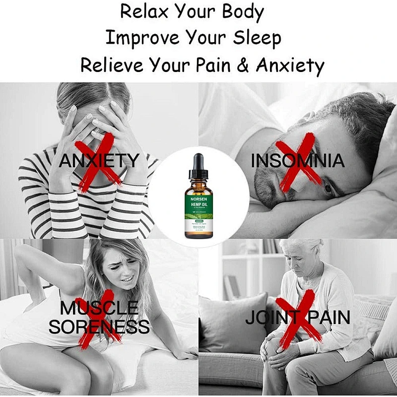Natural organic private label relieve pain hemp seed oil