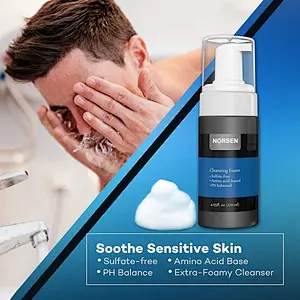Wholesale cheap good quality man skin care set include cleansing foam men's body spray