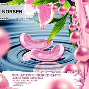 Pure 24k Gold rose gold concentrated recovery eye mask with bio-active ingredients
