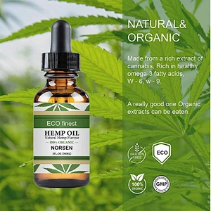 Private label 100% Natural Organic Hemp Seed Oil