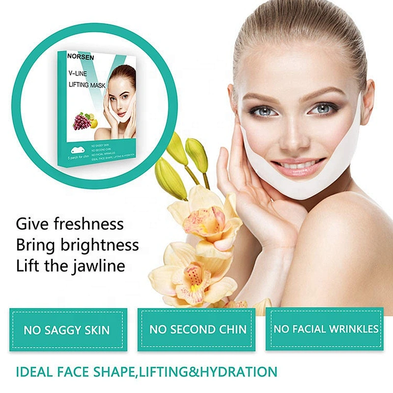 Wholesale beauty anti aging v-line lifting face mask