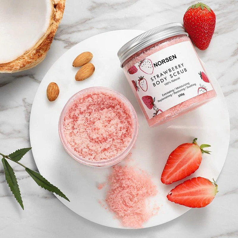New products private label 2019 innovative product high quality strawberry body scrub