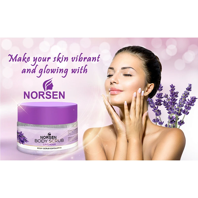 Private Label SPA Luxury Body Whitening Natural Lavender body Scrub