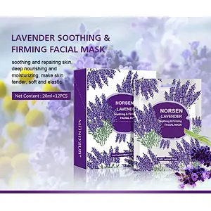 Best selling private label soothing firming lavender facial mask