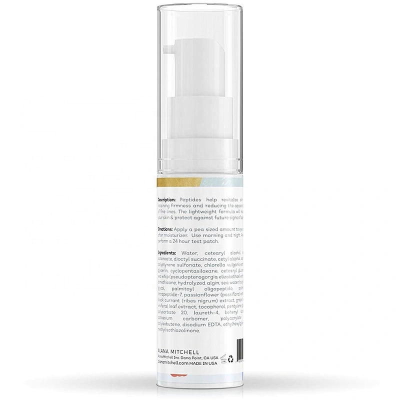 2019 Wholesale New Design Organic 15 ml Anti Aging Peptide Eye Cream