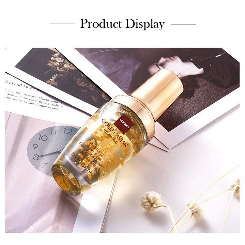 Private label moisturizing nourishing gold caviar hydrating face serum