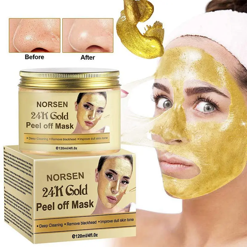 Factory Hot Sales Deep Cleansing Remove Blackhead 24K Gold Peel Off Mask
