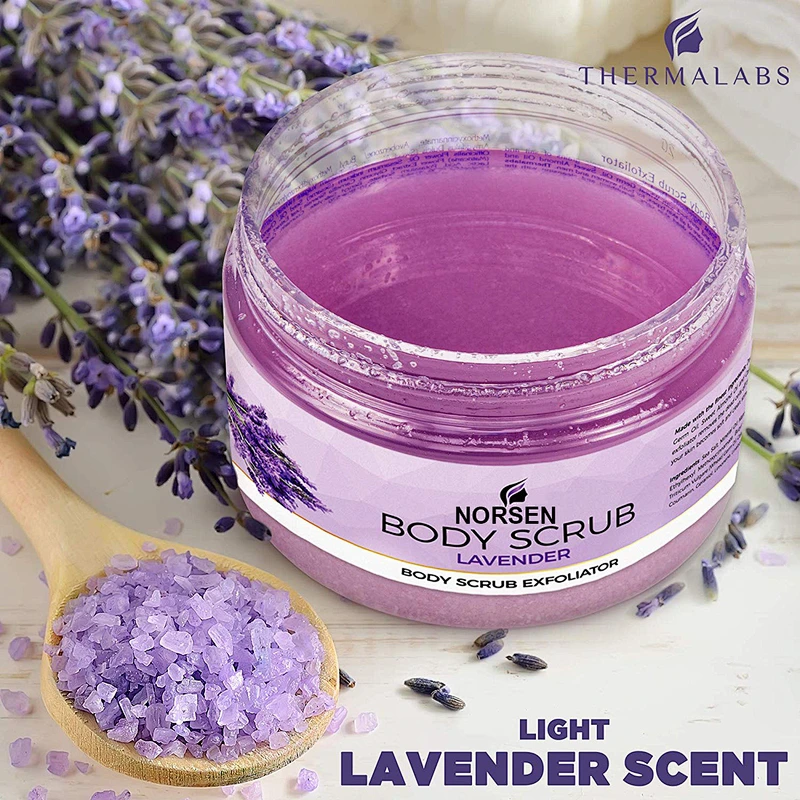 Private Label SPA Luxury Body Whitening Natural Lavender body Scrub