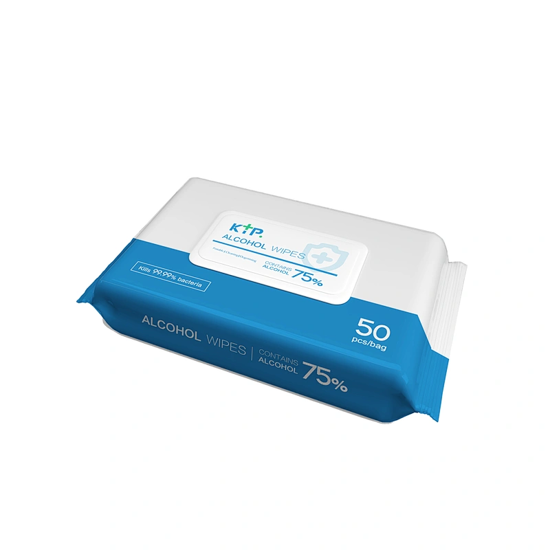 Hot selling wet 75% alcohol wipes  disinfecting portable Antibacterial