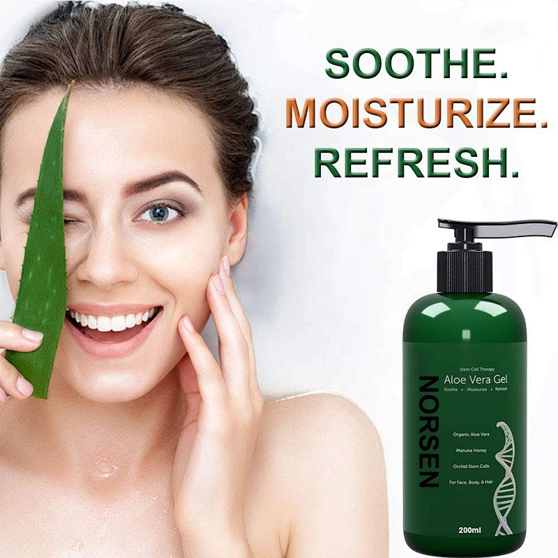 Hot sale good quality organic soothe moisturize refresh aloe vera gel for face