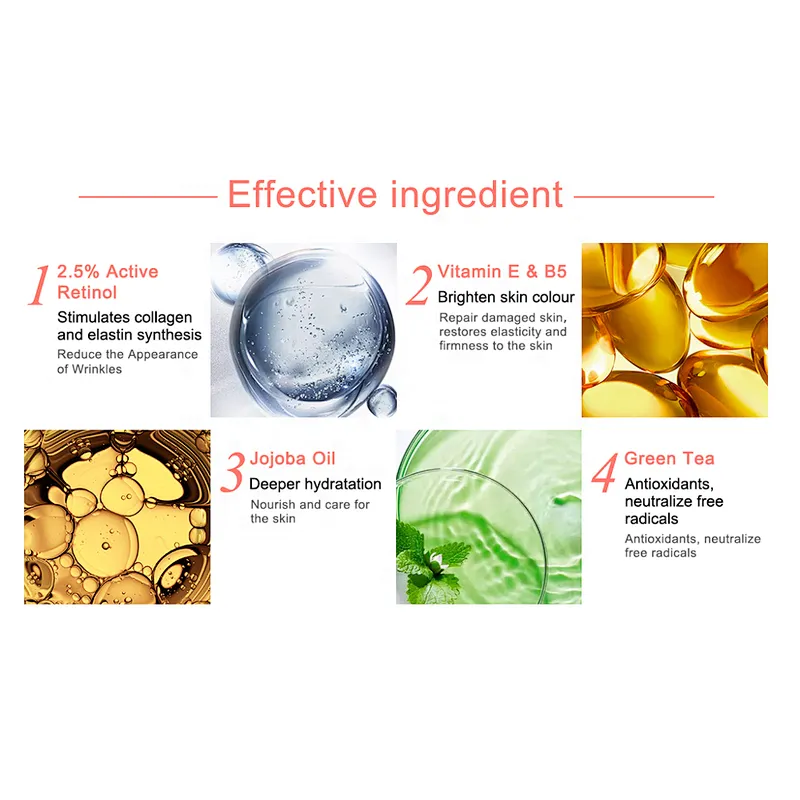 Private Label Natural Organic Face Moisturizer Anti Wrinkle Moisturizing Retinol Face Cream