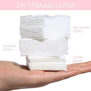 High Quality Private Label Organic Deep Cleansing Non-Woven Fabric Makeup Remover Pads