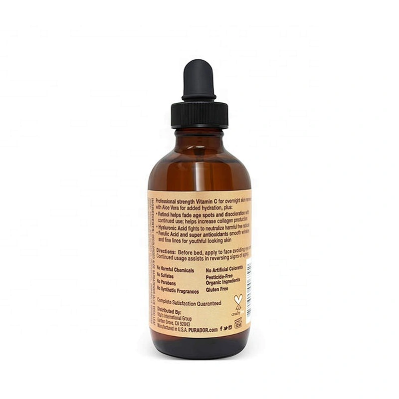 Private Label Natural Organic Skin Care Anti Aging Moisturizing  Vitamin C Serum