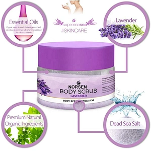 China Manufacturer Customized Remove Dead Skin Exfoliator Lavender Body Scrub