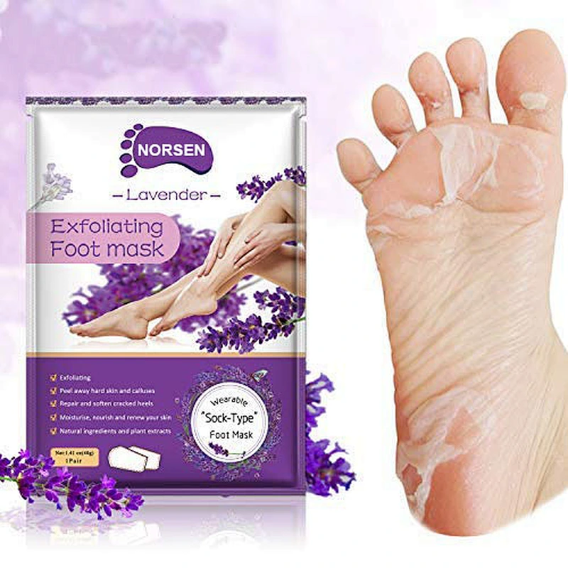 2019 New products high quality  lavender exfoliating foot peel mask