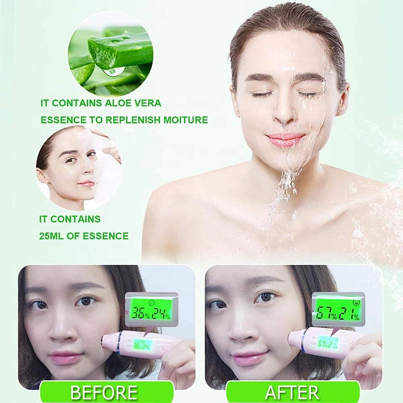 Factory Supply Aloe Vera Facial  Mask Hydrating Moisturizing Revitalizing Facial Mask Sheet