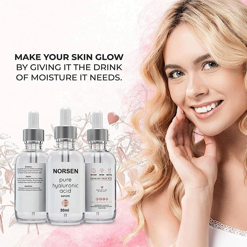 Popular 100% natural pure hyaluronic acid face serum with hyaluronic acid