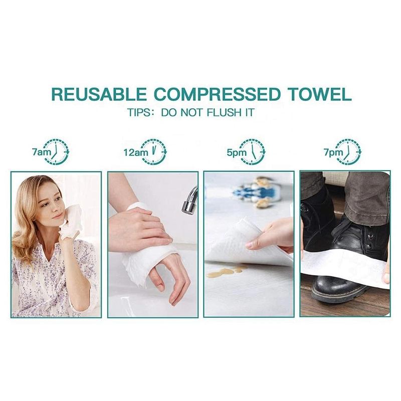 OEM Factory Wholesale 100% Cotton Disposable Compressed Towel