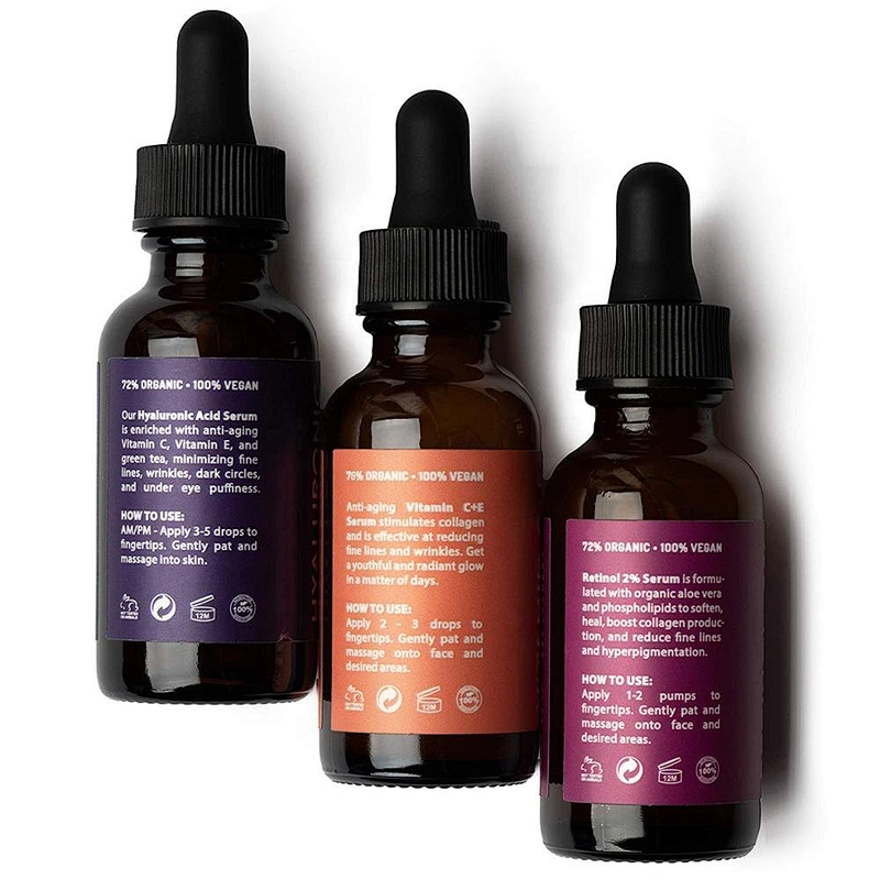 Face serum set include hyaluronic serum brightening anti-aging serum