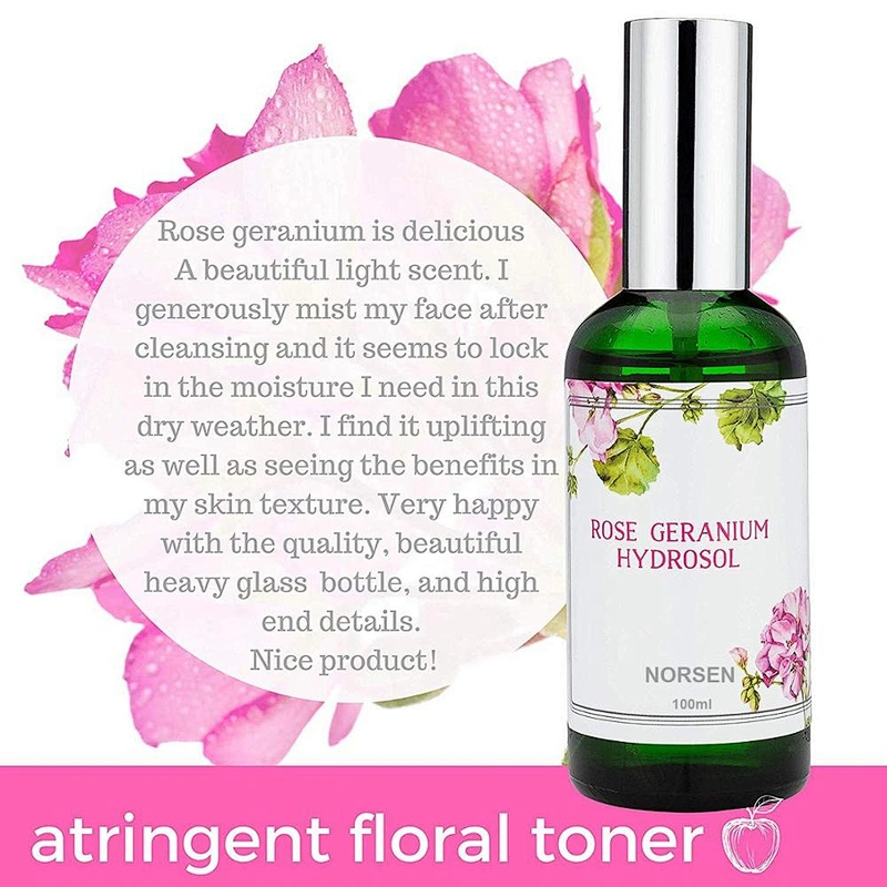 Hot Sale Private Label Organic Skin Care Rose Water Geranium Face Toner