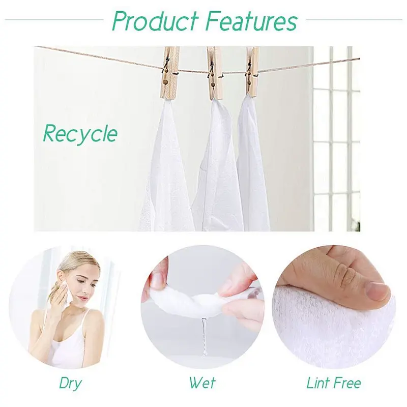 OEM Private Label  Organic Non-Woven Fabric Cotton Cleansing Wipes
