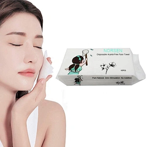 Hot Selling Private Label Pure Natural Non Woven Disposable Mite-Free Facial Towel