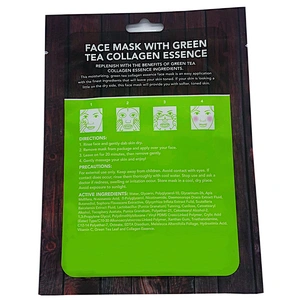 Factory Supply Green Tea Collagen Essence Facial Mask