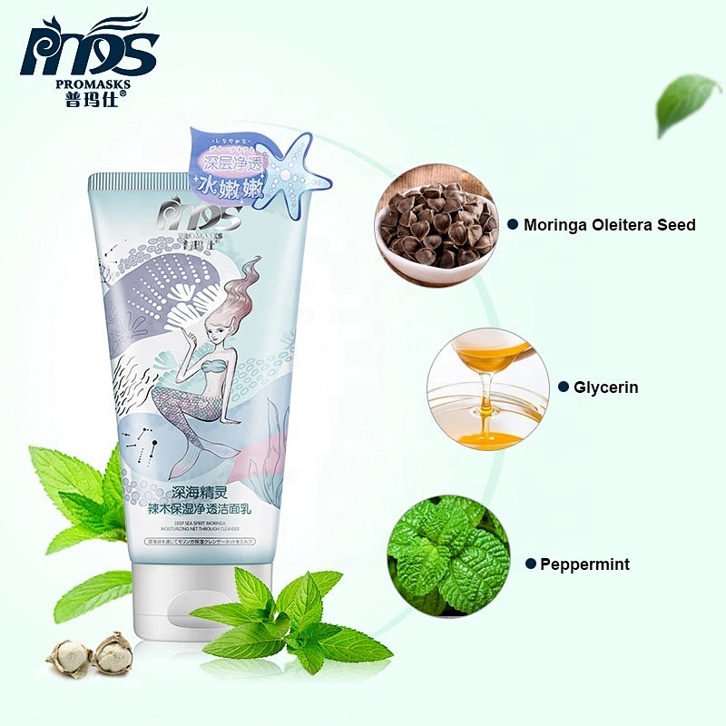 Wholesale  Deep Clean Oil Control Sea Spirit Moringa Moisturizing Face Cleanser