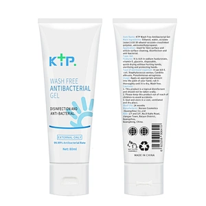 Private Label 75% 80ml Wash Free Moisturizing Antibacterial Gel Dispenser Alcohol Hand Sanitizer