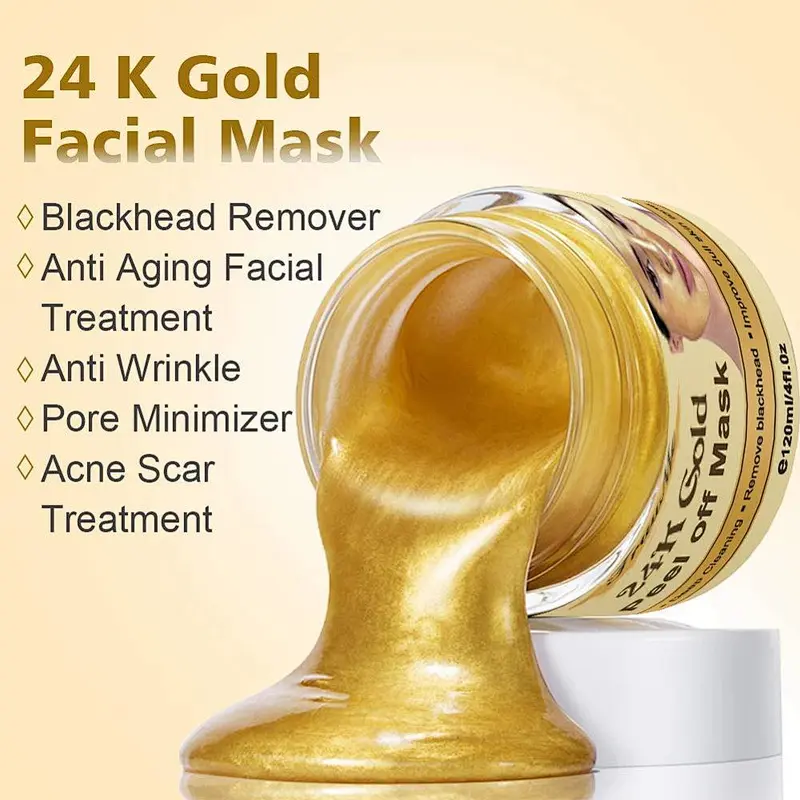 Factory Hot Sales Deep Cleansing Remove Blackhead 24K Gold Peel Off Mask