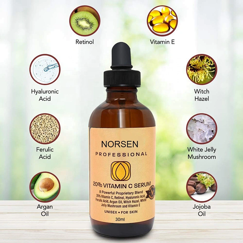Private Label Natural Organic Skin Care Anti Aging Moisturizing  Vitamin C Serum
