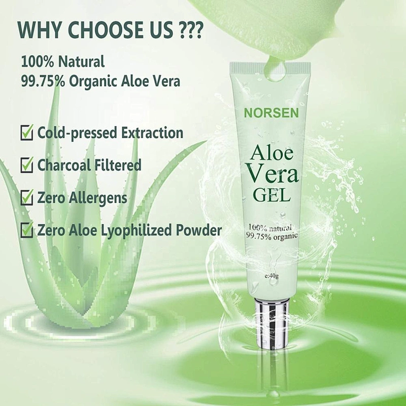 Wholesale Private Label 100% Pure Natural Organic Soothing Repair Aloe Vera Gel For Face