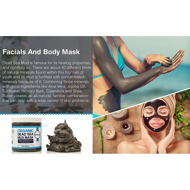 OEM Natural Organic Skin Care Purifying Face Mask For Acne Treatment Dead Sea Mud Mask