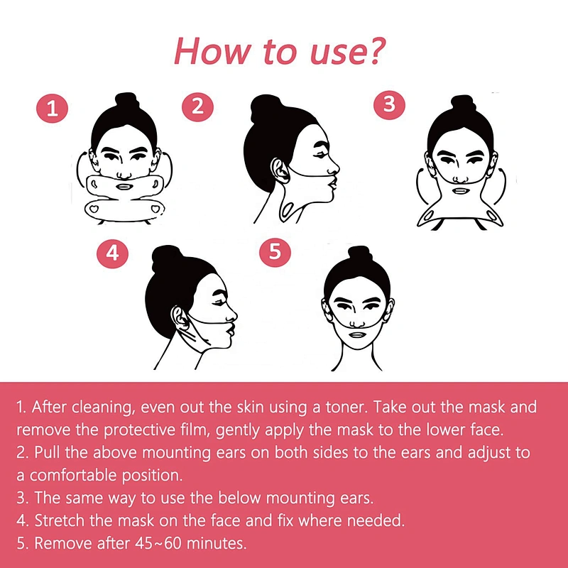 Wholesale OEM Contour Tightening Firming Moisturizing V Shape Line Lifting Slim Face Mask
