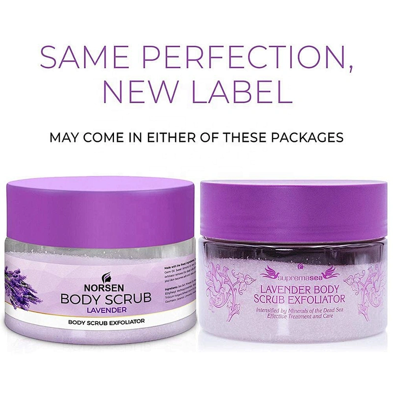 China Manufacturer Customized Remove Dead Skin Exfoliator Lavender Body Scrub