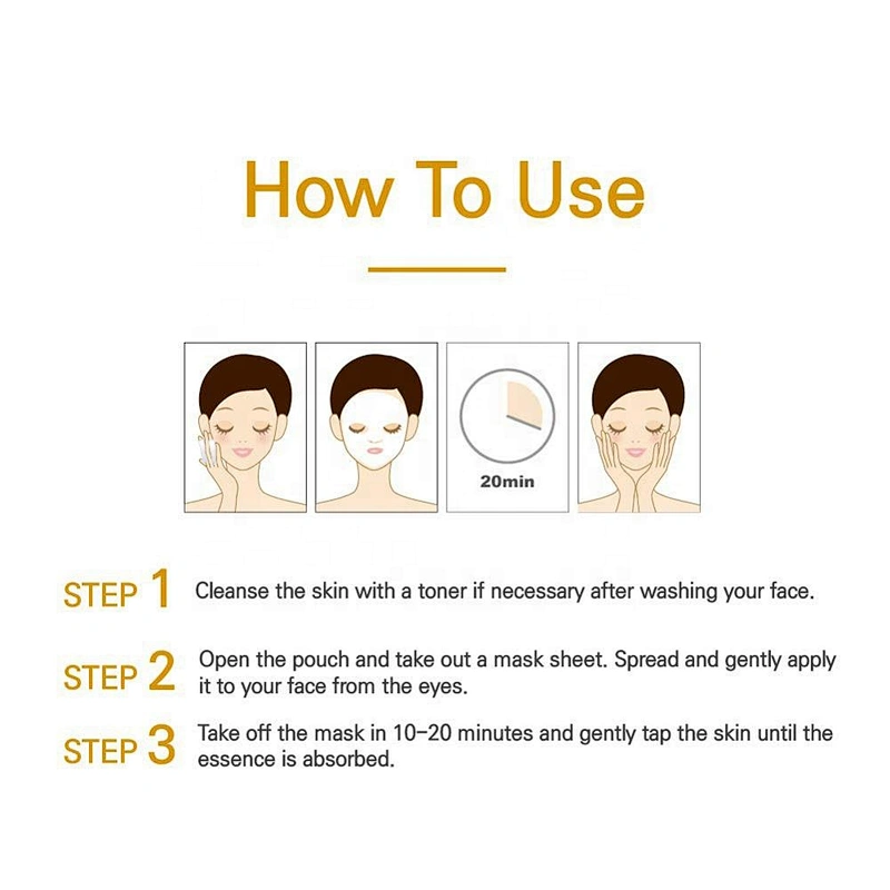 Private Label Honey Sheet Mask Moisturizing Facial Whitening Face Care Cleansing Mask