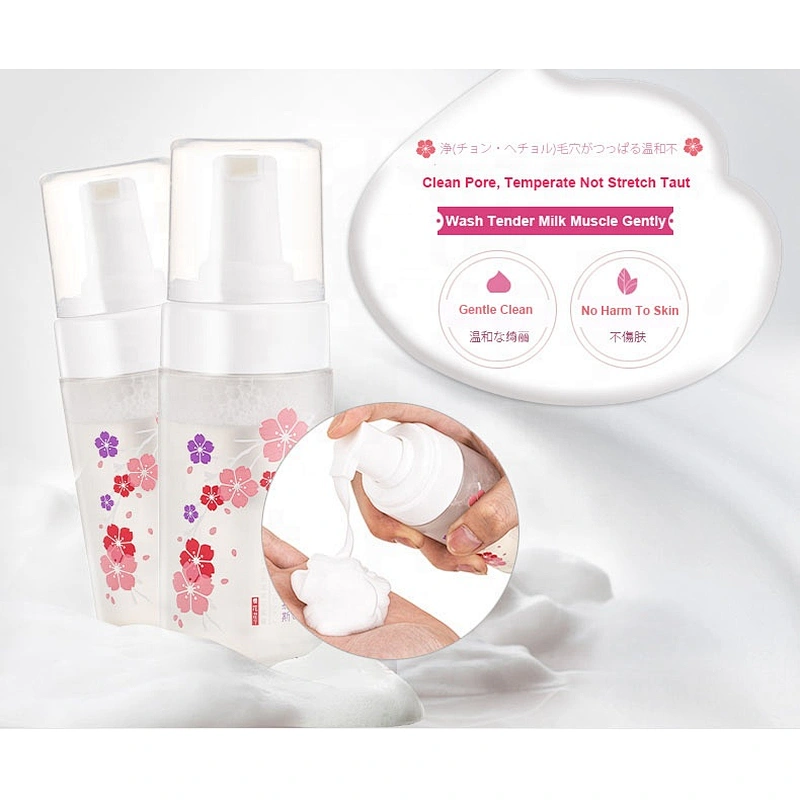China Factory Wholesale Private Label Natural Organic Cherry Blossom Vitamin C Cleansing Mousse