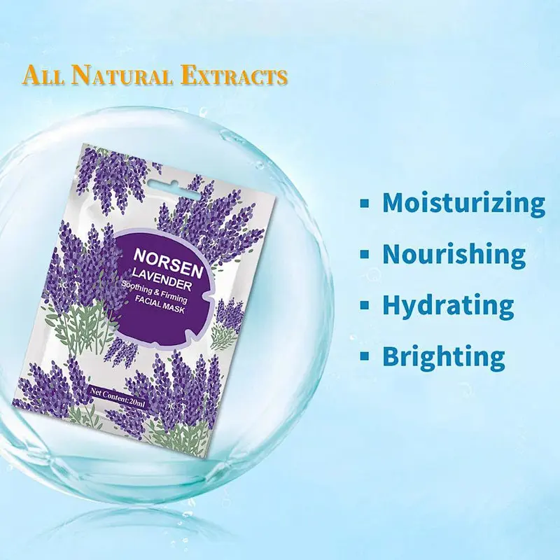 Best selling private label soothing firming lavender facial mask