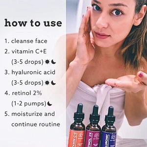 Face serum set include hyaluronic serum brightening anti-aging serum