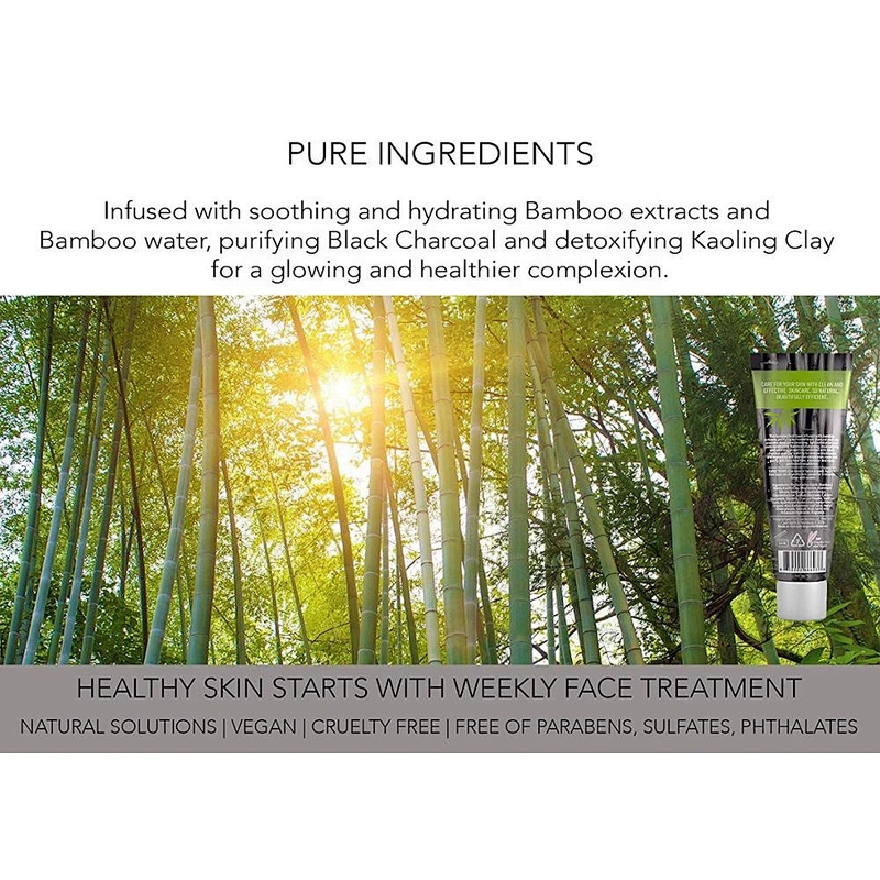 Wholesale High Quality Private Label Bamboo Purifying Activated Charcoal Mask