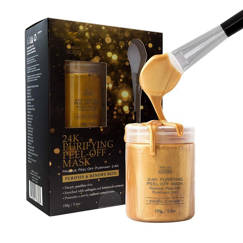China Factory Hot Sale Natural Organic 24k Gold Purifying Peel Off Mask