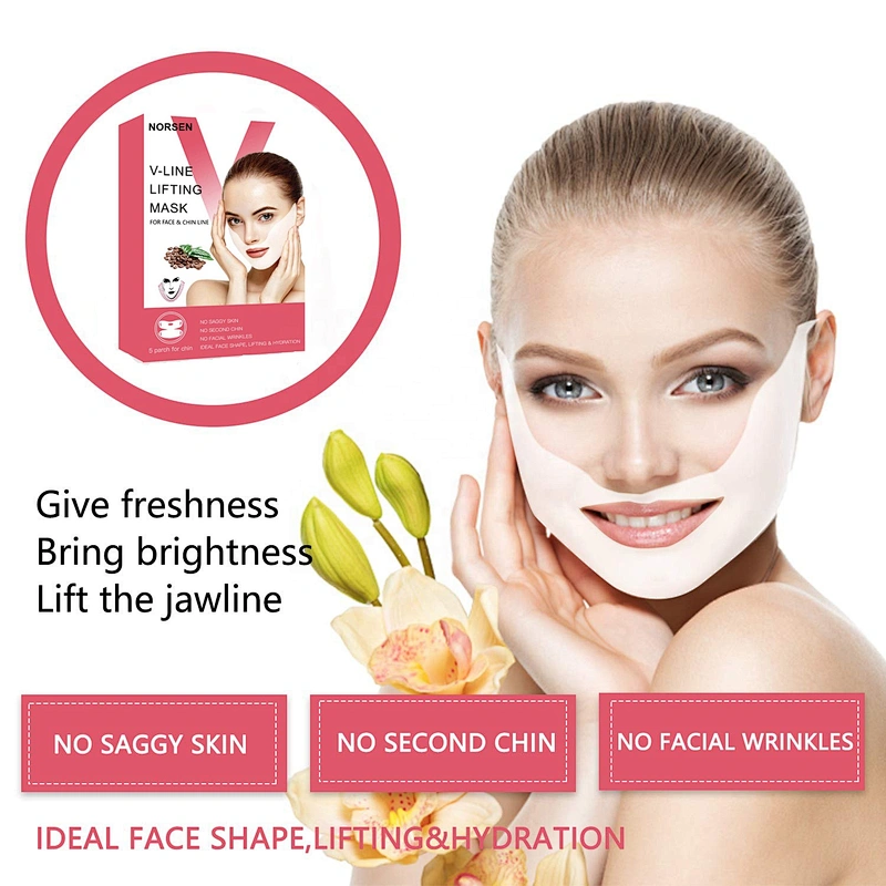 Wholesale OEM Contour Tightening Firming Moisturizing V Shape Line Lifting Slim Face Mask