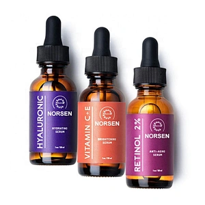 Face serum set include hyaluronic serum brightening anti-aging serum