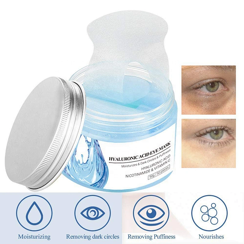 Professional manufacturer supply hyaluronic acid eye mask for reduces dark circles and eyebags