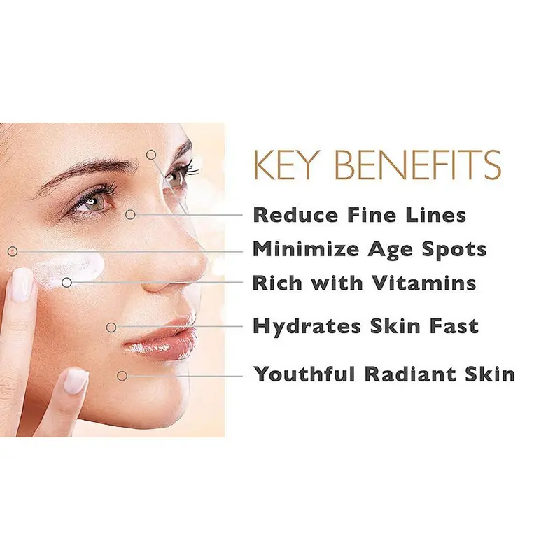 Hot selling Private Label Whitening Natural Organic 24k Anti Aging Face Cream