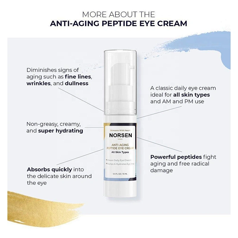 2019 Wholesale New Design Organic 15 ml Anti Aging Peptide Eye Cream
