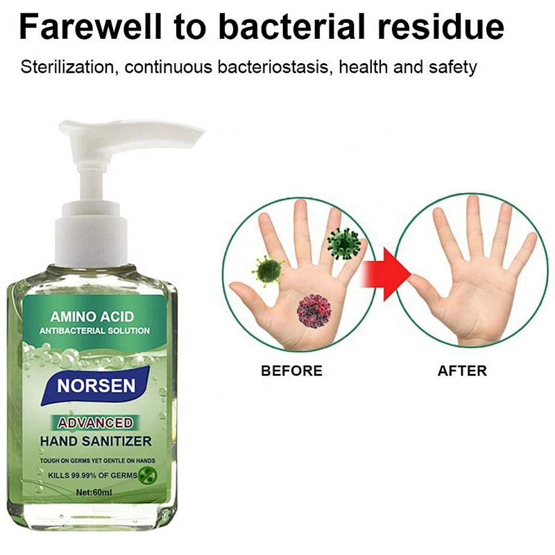Wholesale Private Label Amino Acid Hand Sanitizer Antibacterial Gel Alcohol Kill 99.99% Of Germs